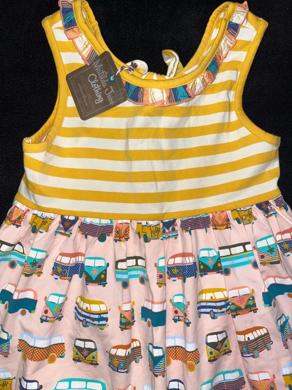 Matilda Jane Yellow and White Striped Dress - Picture 2 of 5